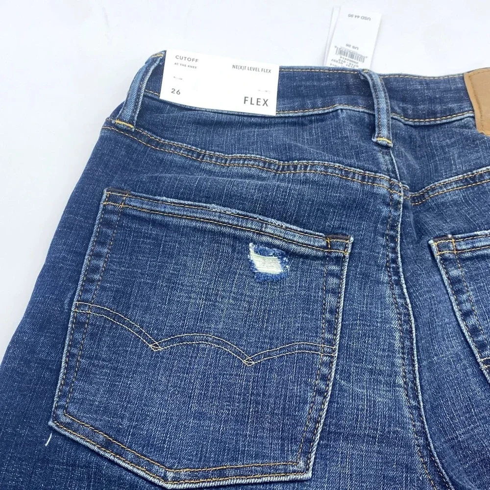 NWT American Eagle AE Next Level Stretch FLEX Bermuda Denim Jean Short 26 - Picture 8 of 11